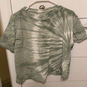 Time&Tru green tie-dye short sleeve tee, large